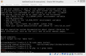Configurazione ownCloud virtual machine virtualbox windows host redis