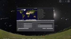 Stellarium - Modifica della posizione