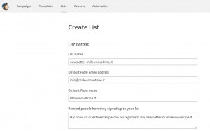 Newsletter per WordPress con MailChimp
