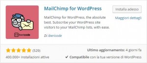 Newsletter per WordPress con MailChimp